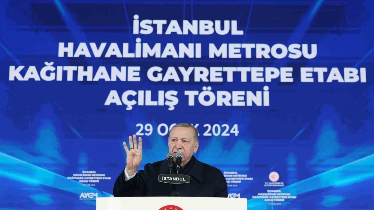 Cumhurbaşkanı Erdoğan: "İstanbul’da tamamlanan raylı sistem uzunluğu 338.5 kilometreye çıkıyor"