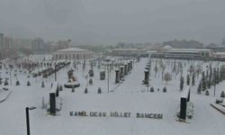 Gaziantep'te kar manzarası havadan görüntülendi