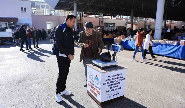 Çameli Belediyesinden 'güvenli terazi' uygulaması