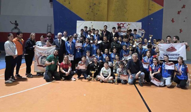 Gaziantep'te 'Okul Sporları Tırmanış Yarışması' yapıldı