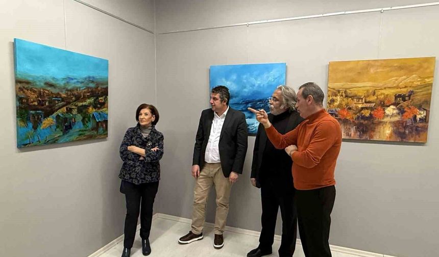 Ressam Cemil Candaş, 'Sessizliğin renk dili' temalı sergi açtı