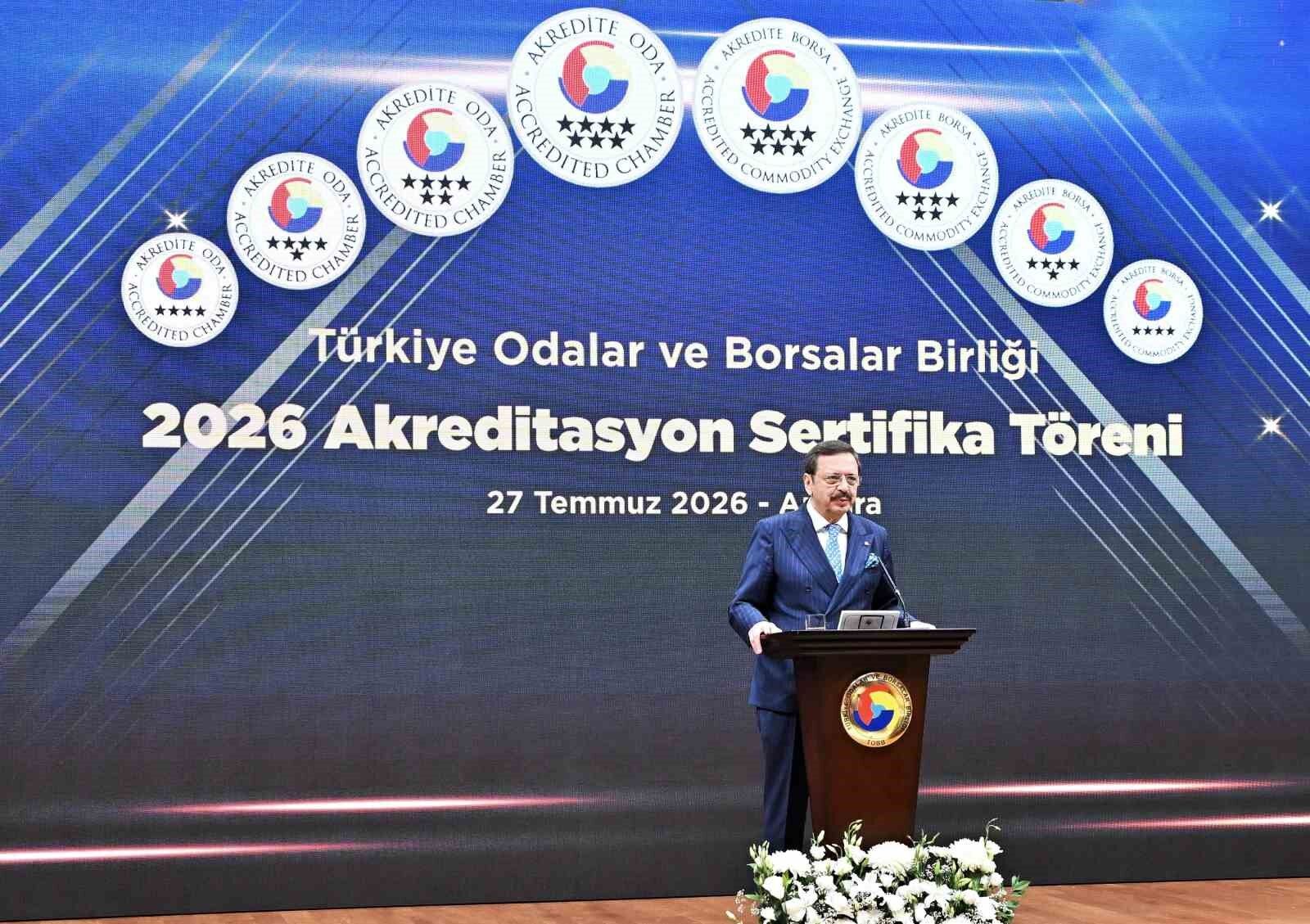 TOBB'da 73 oda ve borsaya sertifika verildi
